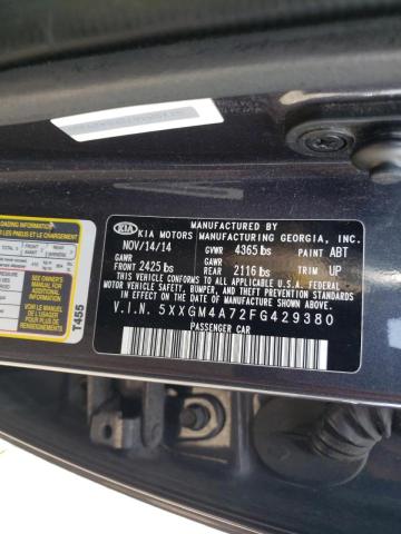 Photo 10 from auction – 2015 KIA OPTIMA LX with VIN 5XXGM4A72FG429380