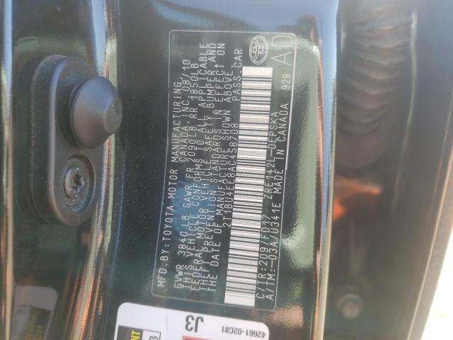 Photo 10 from auction – 2010 TOYOTA COROLLA BA with VIN 2T1BU4EE8AC458708