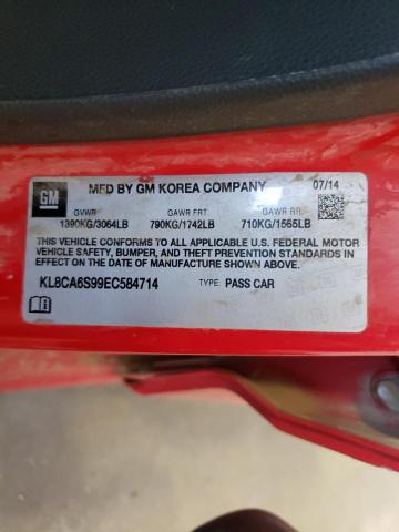 Photo 10 from auction – 2014 CHEVROLET SPARK with VIN KL8CA6S99EC584714