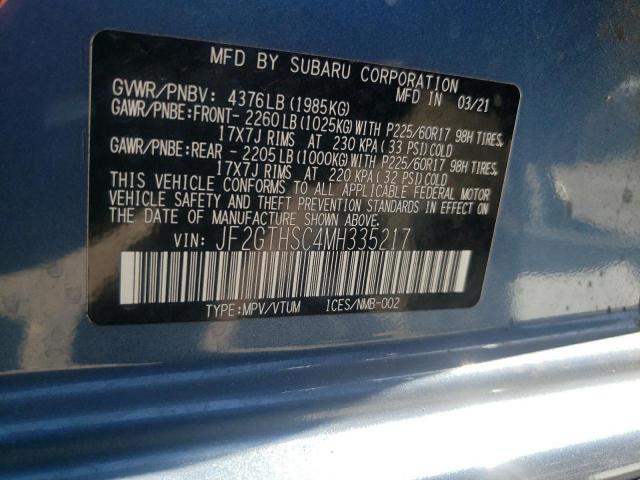 Photo 10 from auction – 2021 SUBARU CROSSTREK with VIN JF2GTHSC4MH335217