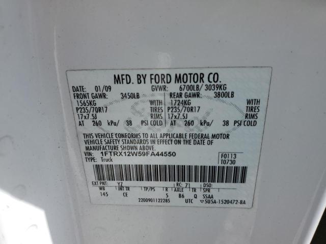 Photo 10 from auction – 2009 FORD F150 SUPER with VIN 1FTRX12W59FA44550