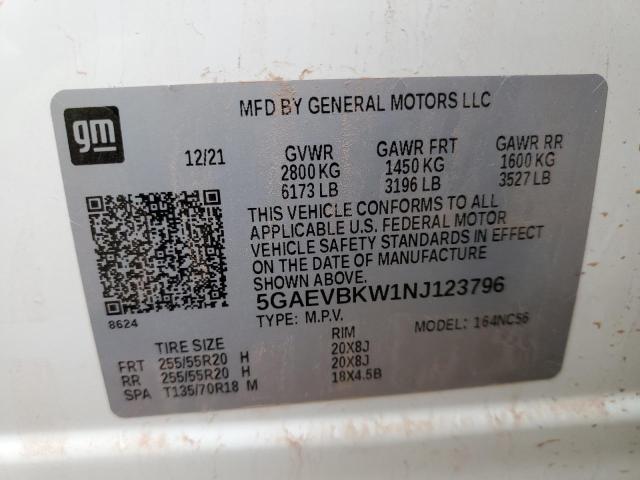 Photo 10 from auction – 2022 BUICK ENCLAVE PR with VIN 5GAEVBKW1NJ123796