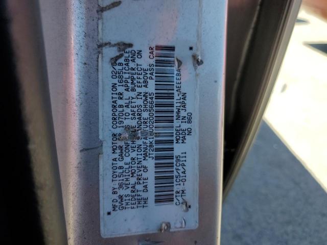 Foto 10 de la subasta – 2002 TOYOTA PRIUS con VIN JT2BK18U020056645