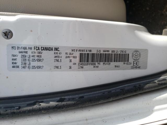 Photo 10 from auction – 2015 DODGE GRAND CARA with VIN 2C4RDGDG9FR700996