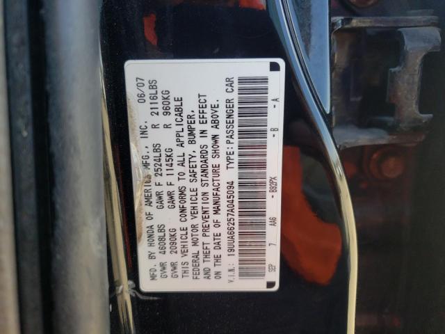 Photo 10 from auction – 2007 ACURA TL with VIN 19UUA66257A045094