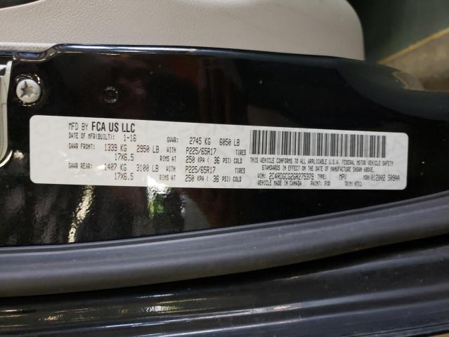 Photo 10 from auction – 2016 DODGE GRAND CARA with VIN 2C4RDGCG2GR275379