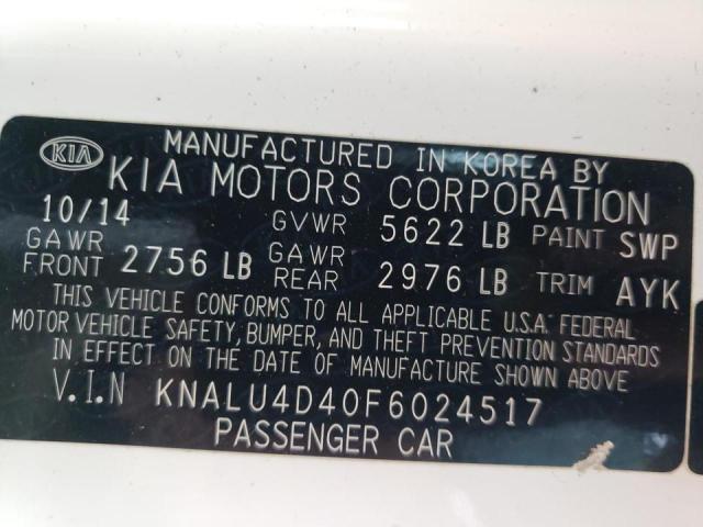 Photo 10 from auction – 2015 KIA K900 with VIN KNALU4D40F6024517