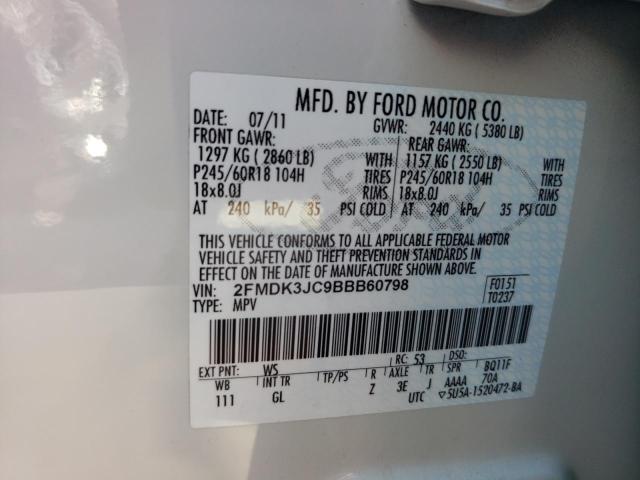 Photo 10 from auction – 2011 FORD EDGE SEL with VIN 2FMDK3JC9BBB60798