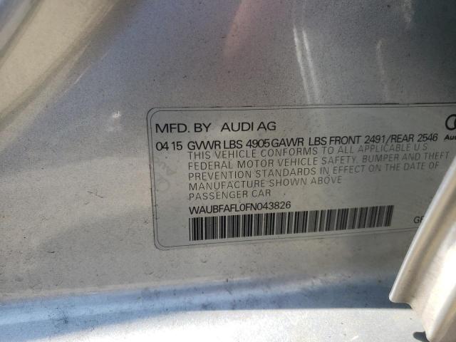 Photo 10 from auction – 2015 AUDI A4 PREMIUM with VIN WAUBFAFL0FN043826