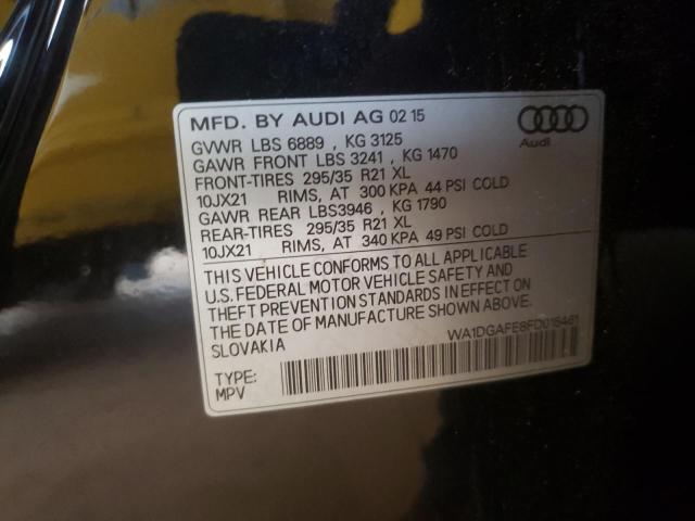 Photo 10 from auction – 2015 AUDI Q7 PRESTIG with VIN WA1DGAFE8FD015461