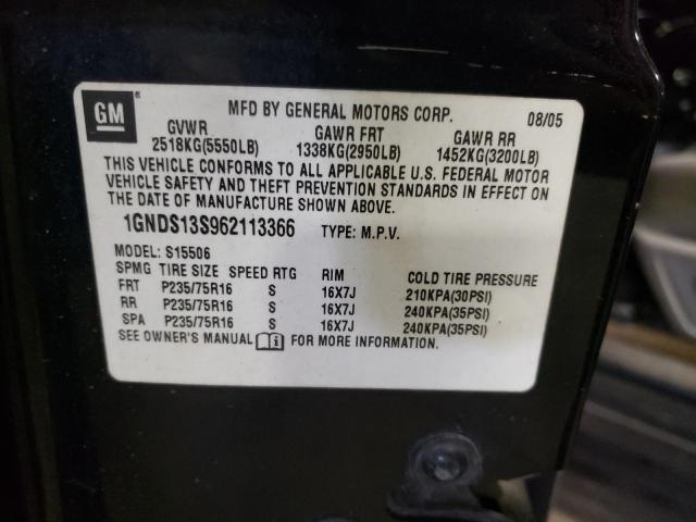 Photo 10 from auction – 2006 CHEVROLET TRAILBLAZE with VIN 1GNDS13S962113366