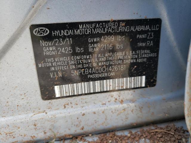 Photo 10 from auction – 2012 HYUNDAI SONATA GLS with VIN 5NPEB4AC0CH426181