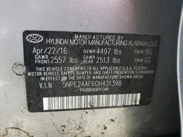 Photo 10 from auction – 2016 HYUNDAI SONATA SE with VIN 5NPE24AF6GH431398