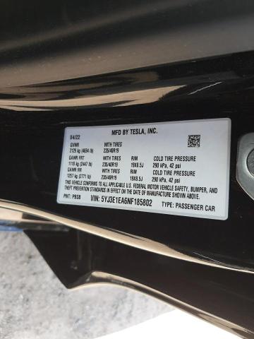 Photo 10 from auction – 2022 TESLA MODEL 3 with VIN 5YJ3E1EA6NF185802