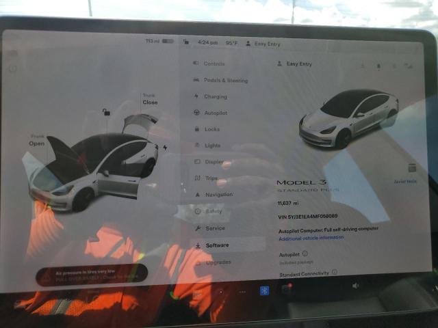 Photo 8 from auction – 2021 TESLA MODEL 3 with VIN 5YJ3E1EA4MF058089