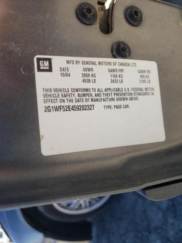 Фото 10 с аукциона – 2005 CHEVROLET IMPALA с VIN 2G1WF52E459202327