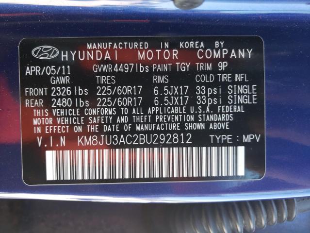 Photo 10 from auction – 2011 HYUNDAI TUCSON GLS with VIN KM8JU3AC2BU292812
