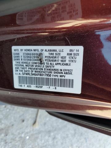 Photo 10 from auction – 2015 HONDA ODYSSEY EX with VIN 5FNRL5H64FB017950