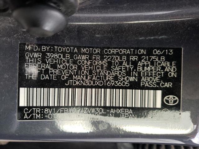 Photo 10 from auction – 2013 TOYOTA PRIUS with VIN JTDKN3DUXD1693605
