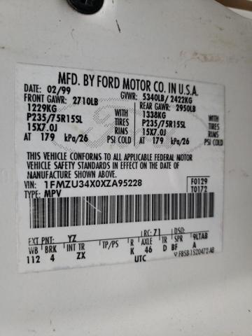 Photo 10 from auction – 1999 FORD EXPLORER with VIN 1FMZU34X0XZA95228