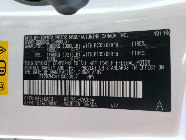 Photo 10 from auction – 2017 LEXUS RX 350 BAS with VIN 2T2BZMCA1HC063907