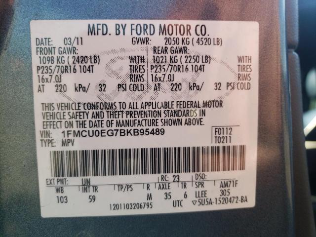 Photo 10 from auction – 2011 FORD ESCAPE LIM with VIN 1FMCU0EG7BKB95489