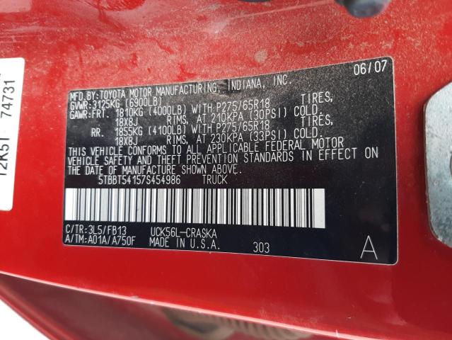 Photo 10 from auction – 2007 TOYOTA TUNDRA DOU with VIN 5TBBT54157S454986