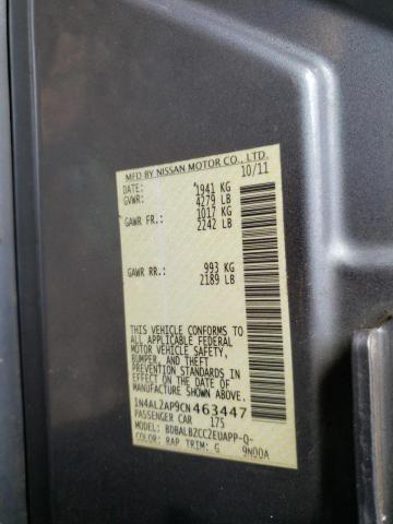 Photo 10 from auction – 2012 NISSAN ALTIMA BAS with VIN 1N4AL2AP9CN463447