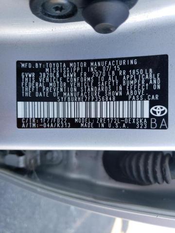 Photo 10 from auction – 2015 TOYOTA COROLLA L with VIN 5YFBURHE7FP356848