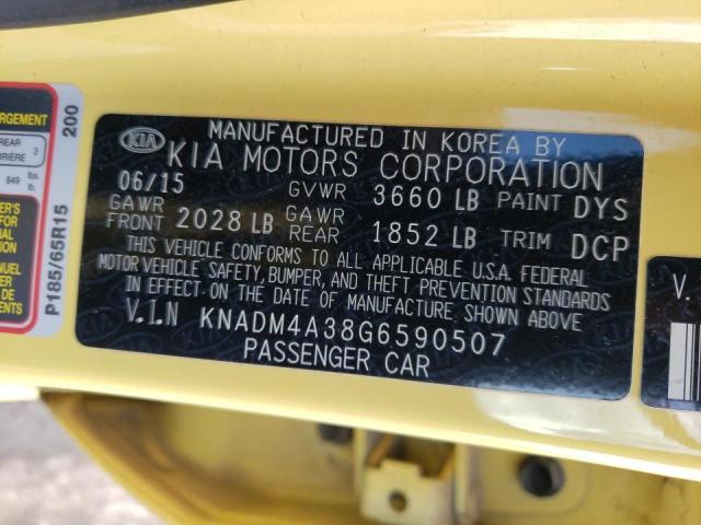 Photo 10 from auction – 2016 KIA RIO LX with VIN KNADM4A38G6590507