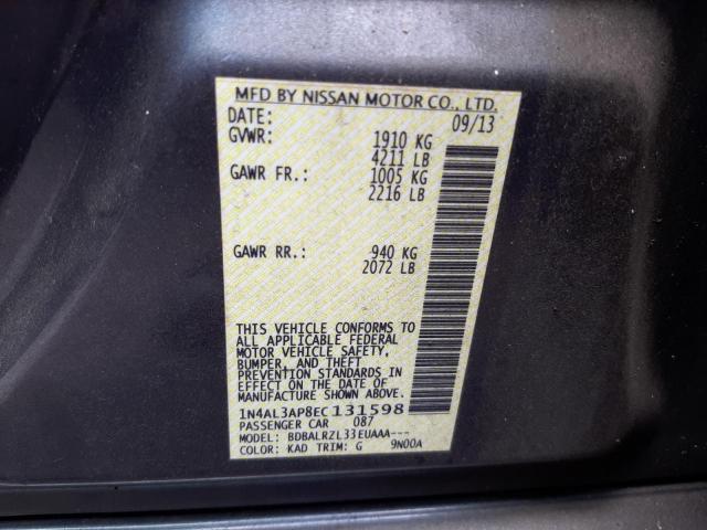 Photo 10 from auction – 2014 NISSAN ALTIMA 2.5 with VIN 1N4AL3AP8EC131598