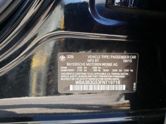Photo 10 from auction – 2015 BMW 328 XI with VIN WBA3B3G53FNT19718