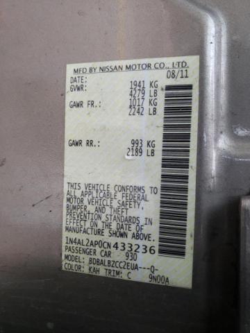 Photo 10 from auction – 2012 NISSAN ALTIMA BAS with VIN 1N4AL2AP0CN433236