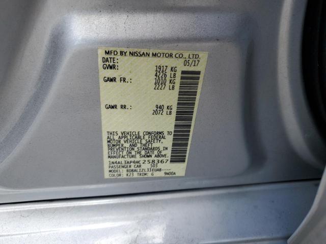 Photo 10 from auction – 2017 NISSAN ALTIMA 2.5 with VIN 1N4AL3AP4HC258367