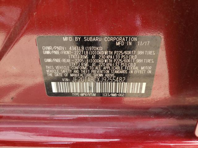 Photo 10 from auction – 2018 SUBARU CROSSTREK with VIN JF2GTABCXJ9255482