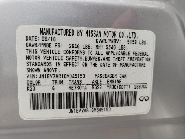 Photo 10 from auction – 2016 INFINITI Q50 PREMIU with VIN JN1EV7AR1GM345153
