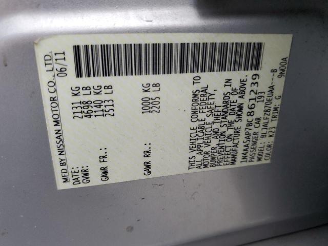 Photo 10 from auction – 2011 NISSAN MAXIMA 3.5 with VIN 1N4AA5AP7BC861239