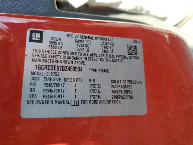 Photo 10 from auction – 2011 CHEVROLET SILVERADO with VIN 1GCRCSE07BZ453534