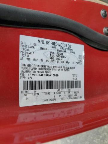 Photo 10 from auction – 2009 FORD EXPLORER E with VIN 1FMEU74E69UA15919