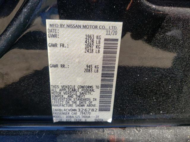 Photo 10 from auction – 2021 NISSAN ALTIMA SR with VIN 1N4BL4CV0MN326782