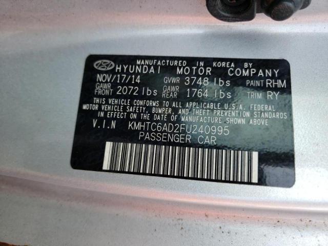 Photo 10 from auction – 2015 HYUNDAI VELOSTER with VIN KMHTC6AD2FU240995
