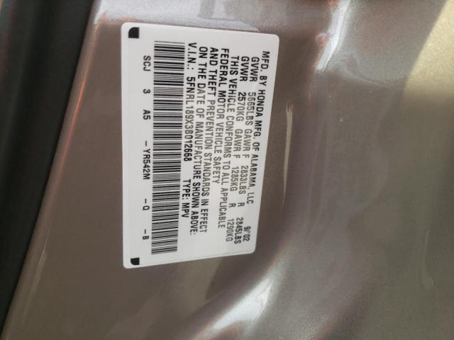 Photo 10 from auction – 2003 HONDA ODYSSEY EX with VIN 5FNRL189X3B012668