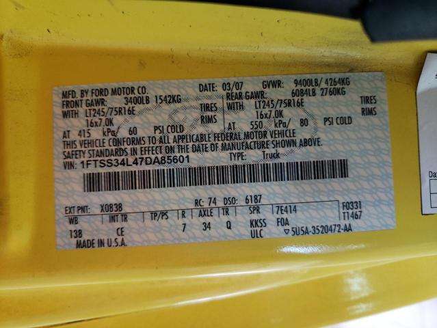 Photo 10 from auction – 2007 FORD ECONOLINE with VIN 1FTSS34L47DA85601