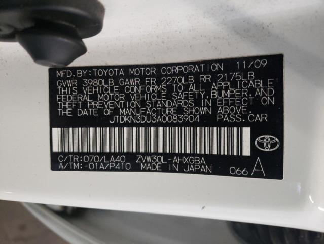 Photo 10 from auction – 2010 TOYOTA PRIUS with VIN JTDKN3DU3A0083904