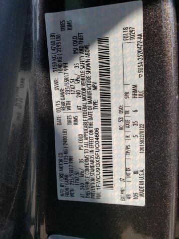 Photo 10 from auction – 2015 FORD ESCAPE SE with VIN 1FMCU9GX5FUC04606