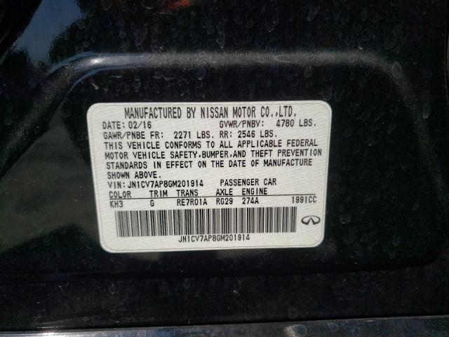 Photo 10 from auction – 2016 INFINITI Q50 BASE with VIN JN1CV7AP8GM201914