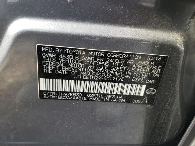 Photo 10 from auction – 2015 LEXUS IS 350 with VIN JTHBE1D29F5017174