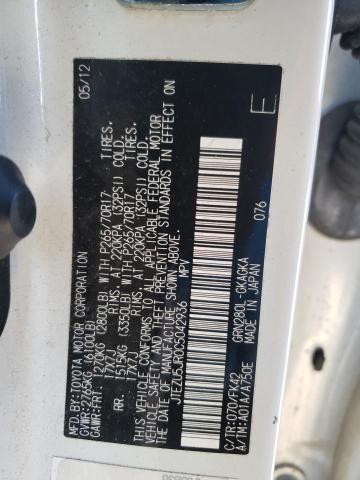 Photo 10 from auction – 2012 TOYOTA 4RUNNER SR with VIN JTEZU5JR0C5042936