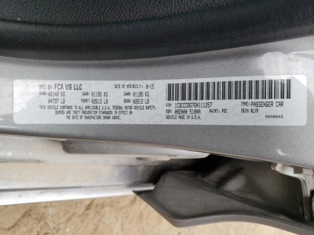 Photo 10 from auction – 2016 CHRYSLER 200 S with VIN 1C3CCCBG7GN111257