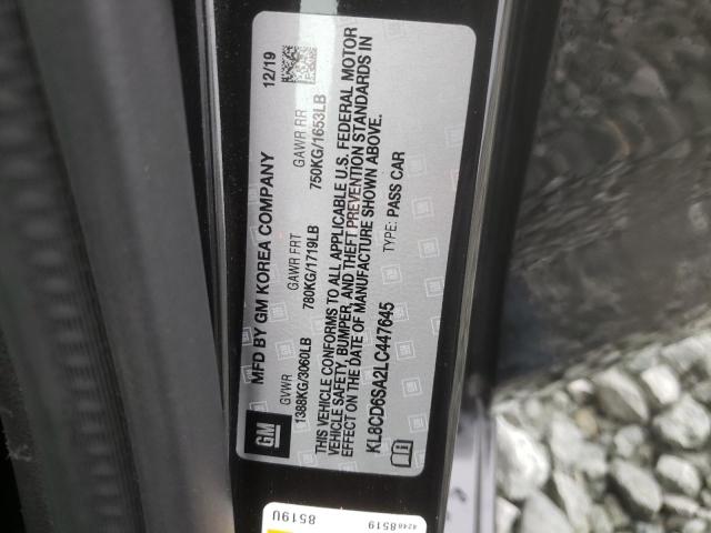 Photo 10 from auction – 2020 CHEVROLET SPARK 1LT with VIN KL8CD6SA2LC447645
